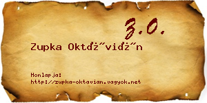 Zupka Oktávián névjegykártya